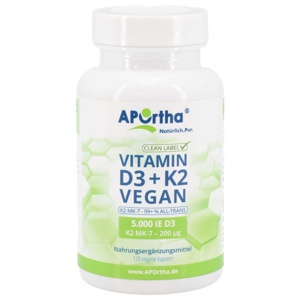 APORTHA D3 5.000 I.E.+K2 MK-7 Cyclo 200 μg veg.Kps Produktbild