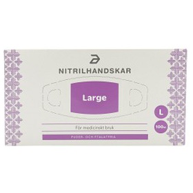 Apotea Nitrilhandskar Blå Large 100-pack produkt bild
