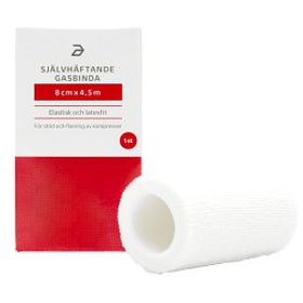 Apotea Självhäftande gasbinda 8 cm x 4,5 m produkt bild