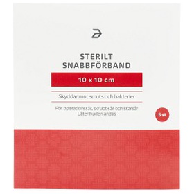 Apotea Sterilt snabbförband 10x10 cm 5 st produkt bild