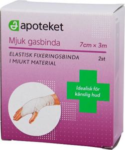 Apoteket Elastisk Gasbinda 3 m x 7 cm, 2 st produkt bild