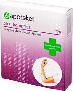 Apoteket Kompress steril 5 x 7,5 cm, 10 st produkt bild