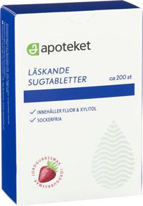 Apoteket Läskande Sugtabletter Jordgubb, 200 g produkt bild