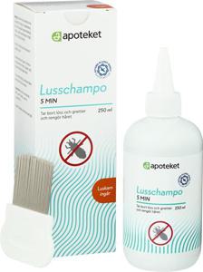 Apoteket Lusschampo och luskam, 250 ml produkt bild