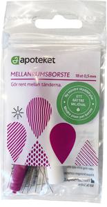 Apoteket Mellanrumsborste 0,5, 18 st produkt bild
