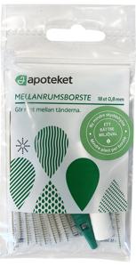 Apoteket Mellanrumsborste 0,8, 18 st produkt bild