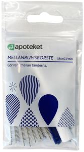 Apoteket Mellanrumsborste 0,9, 18 st produkt bild