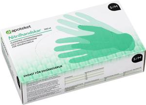 Apoteket Nitrilhandskar S/M, 100 st produkt bild