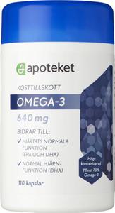 Apoteket Omega 3 Högkoncentrad 640 mg, 110 st produkt bild