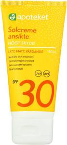 Apoteket Solcreme Ansikte SPF 30, 50 ml produkt bild