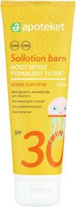 Apoteket Sollotion Barn SPF 30, fysikaliskt, 125 ml produkt bild