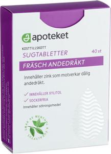 Apoteket Sugtabl Andedräkt, 40 st produkt bild