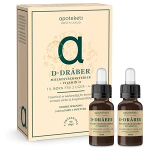Apotekets D-dråber med mælkesyrebakterier produktbillede