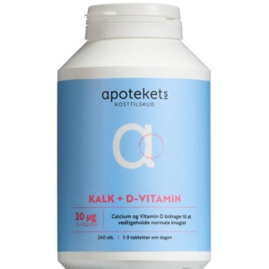 Apotekets Kalk + D-Vitamin 20 mikg produktbillede