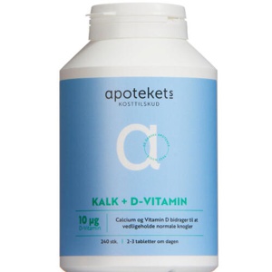 Apotekets Kalk og D-vitamin 10 mikg 240 stk. produktbillede