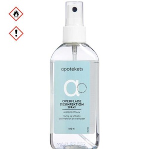 Apotekets overflade desinfektion spray produktbillede