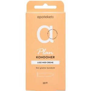 Apotekets Plan Kondomer Orange, Lige m/creme produktbillede