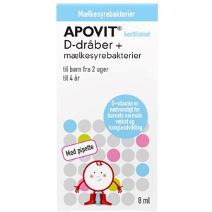 Apovit D-dråber + mælkesyrebakterier produktbillede