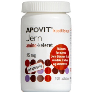 Apovit Jern Amino-keleret 25 mg produktbillede
