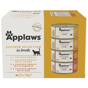 Applaws Cat Kylling in Broth Multipack (12 x 70g) produktbilde
