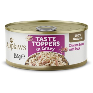 Applaws Taste Toppers Natural i sås 12 x 156 g - Kyckling & anka produkt bild