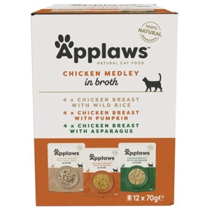 Applaws Pouch med buljong mixpack 12 x 70 g - 24 x 70 g Kycklingvarianter med grönsaker produkt bild