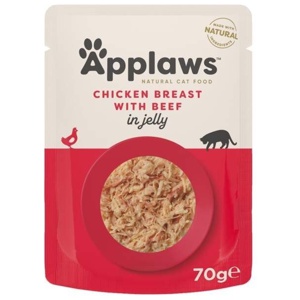 APPLAWS påse kycklingbröst med nötkött i gelé - 70 g produkt bild