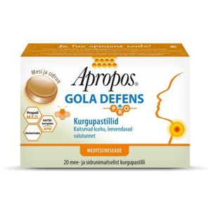 Apropos Gola Defens pastillid mesi ja sidrun N20 toote pilt