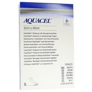 Gelbildande förband Aquacel Extra - 2x45cm tamponad - 5 st produkt bild