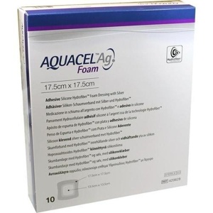AQUACEL Ag Foam adhäsiv 17,5x17,5 cm Verband Produktbild