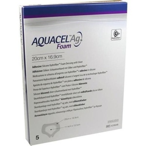 AQUACEL Ag Foam adhäsiv Sakral 16,9x20 cm Verband Produktbild