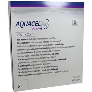 AQUACEL Ag Foam nicht adhäsiv 20x20 cm Verband Produktbild