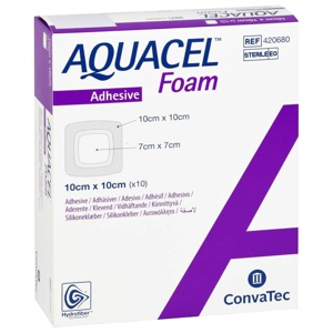 AQUACEL Foam adhäsiv 10x10 cm Verband Produktbild