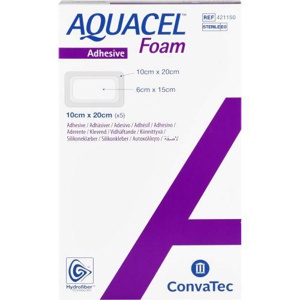 AQUACEL Foam adhäsiv 10x20 cm Verband Produktbild