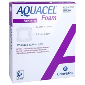 AQUACEL Foam adhäsiv 12,5x12,5 cm Verband Produktbild
