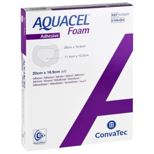 AQUACEL Foam adhäsiv Sakral 16,9x20 cm Verband Produktbild