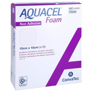 AQUACEL Foam nicht adhäsiv 10x10 cm Verband Produktbild