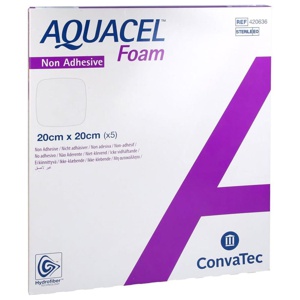 AQUACEL Foam nicht adhäsiv 20x20 cm Verband Produktbild