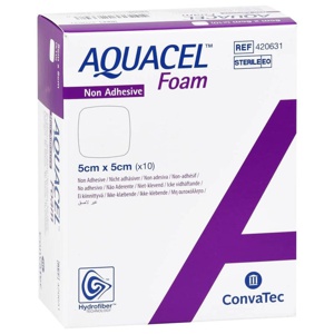 AQUACEL Foam nicht adhäsiv 5x5 cm Verband Produktbild