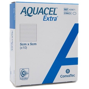 Aquacel Hydrofiber 5 x 5 cm 10 stk produktbillede