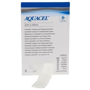 Aquacel hydrofiber sårfyller bandasje 2 x 45 cm 5 stk produktbilde