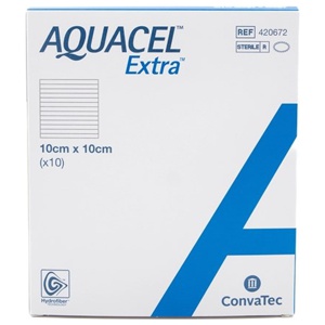 Aquacel Sårbandage 10 x 10 cm 10 stk produktbillede