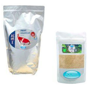AQUARIS Sparset Koi Profi Granulat Medium und natürlicher Filterstarter Produktbild