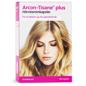 Arcon-Tisane plus hårvitamin kapsler 180 stk produktbilde