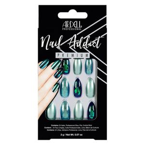 Ardell Nail Addict Green Glitter Chrome Konstgjorda naglar - 24 st produkt bild