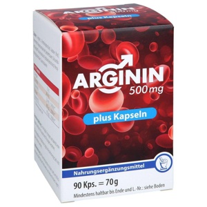 ARGININ 500 mg Plus Kapseln Produktbild