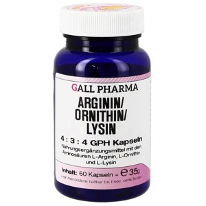 Arginin / Ornithin / Lysin 4:3:4 GPH Kapseln, 60 St Kapseln Produktbild