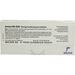 Arnica RH D 30 Ampullen, 8X1 ml Ampullen Produktbild
