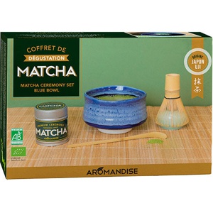 Aromandise Matcha Te Ceremoni Sæt (Skål,matcha,ske,piskeris)ø produktbillede