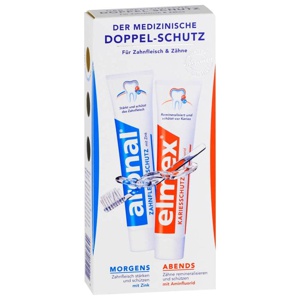 aronal & elmex DOPPEL-SCHUTZ Zahncreme 2X75 ml Zahnpasta Produktbild